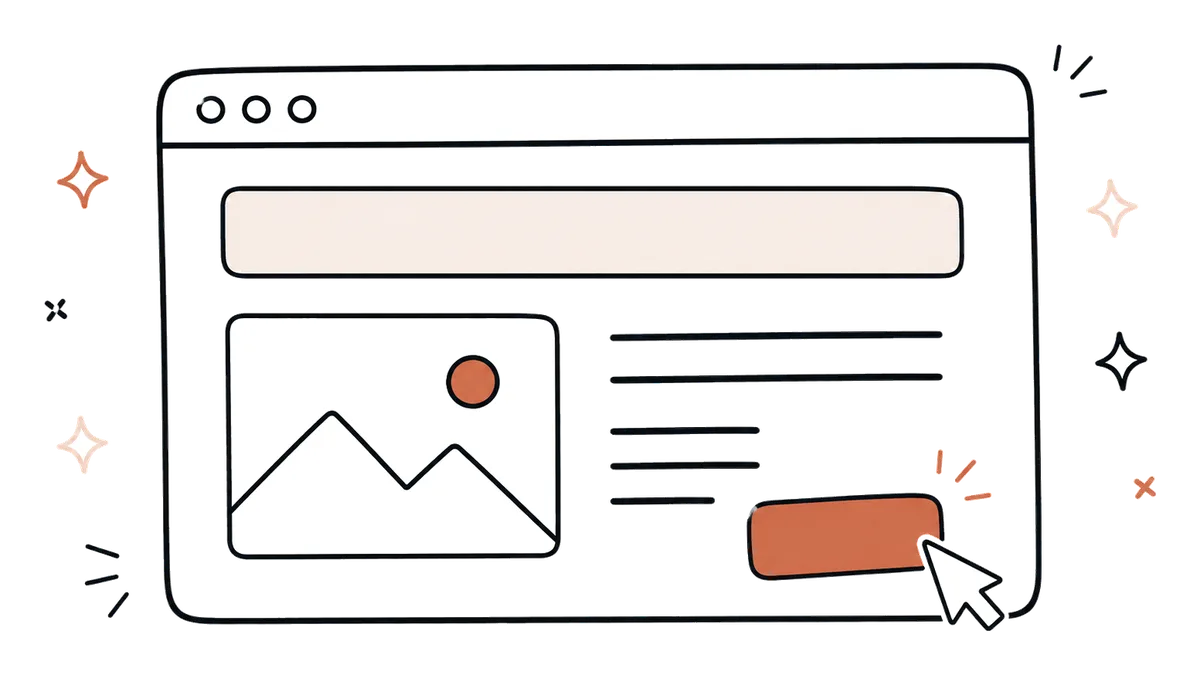 ブラウザの中でページを組み立てて制作するイラスト