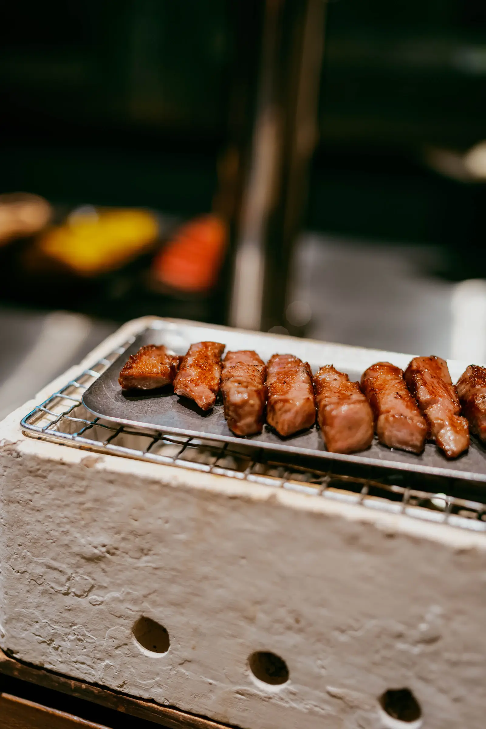 炭火焼きの串盛り